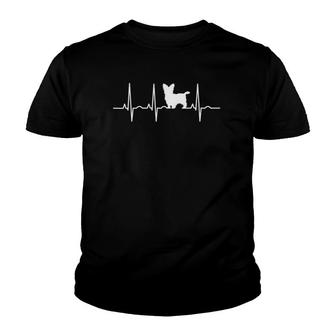 Yorkie Heartbeat Yorkie Yorkshire Terrier Gift Youth T-shirt - Thegiftio UK
