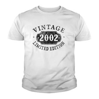 20 Years Old 20Th Birthday Male Female Him Her Limited 2002 Ver2 Youth T-shirt - Thegiftio UK