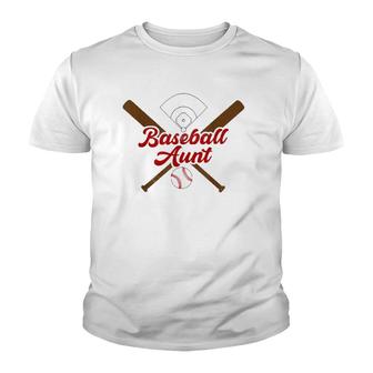 Baseball Aunt For Women Baseball Mama Mothers Day Youth T-shirt - Thegiftio UK