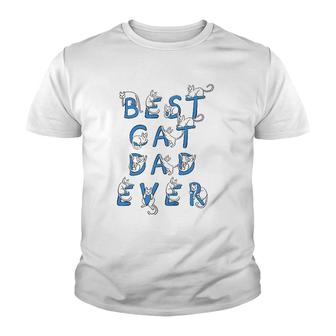 Best Cat Dad Ever Cats Kitten Funny Cute Lover Gift Graphic Youth T-shirt - Seseable