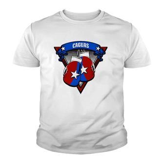 Caguas Puerto Rico Boxing Gloves Puerto Rican Camisas Youth T-shirt - Thegiftio UK