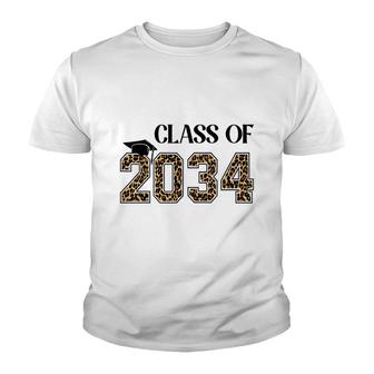 Class Of 2034 Handprints Space On Back School Keepsake Youth T-shirt - Thegiftio UK