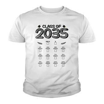 Class Of 2035 Graduation First Day Of School Grow With Me Youth T-shirt - Thegiftio UK