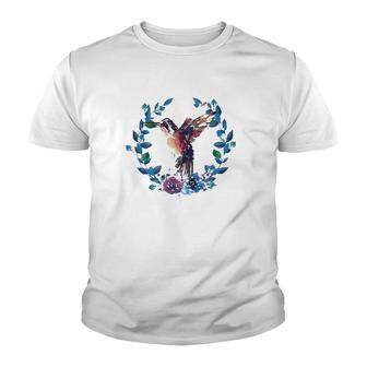 Colorful Rainbow Hummingbird Summer Youth T-shirt | Mazezy