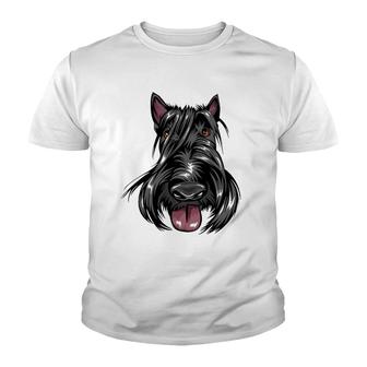 Cool Scottish Terrier Face Dog Youth T-shirt | Mazezy UK