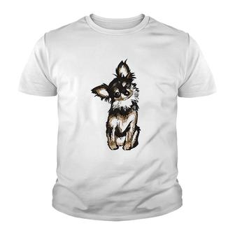 Cute Chihuahua Dog Illustration Chihuahua Owner Youth T-shirt | Mazezy