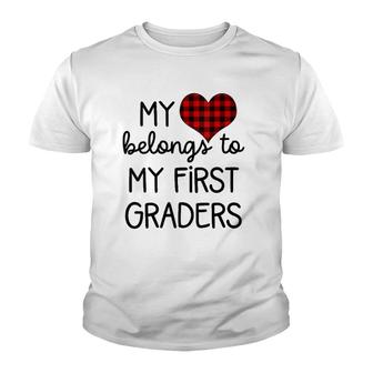 Cute Sweet Valentines Day Gift Idea For 1St Grade Teacher Youth T-shirt - Seseable