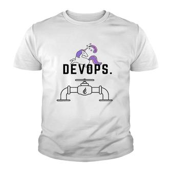Devops Engineer Unicorn Funny Gift Youth T-shirt | Mazezy