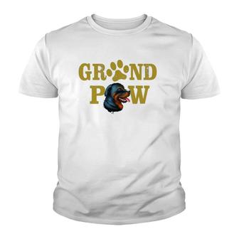 Dogs 365 Rottweiler Grand Paw Grandpaw Grandpa Dog Lover Youth T-shirt - Thegiftio UK