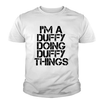 Duffy Funny Surname Family Tree Birthday Reunion Gift Idea Youth T-shirt - Seseable