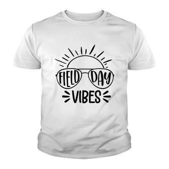 Field Day Vibes Funny Summer Glasses Teacher Kids Field Day Youth T-shirt - Seseable