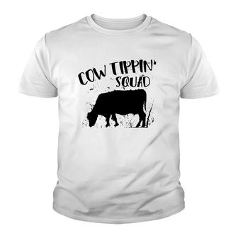 Funny Cow Tipping T Cow Tippin Squad Tip That Youth T-shirt - Thegiftio UK