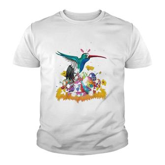 Funny Easter Egg Lover Cute Hummingbird Easter Sunday Youth T-shirt - Thegiftio UK