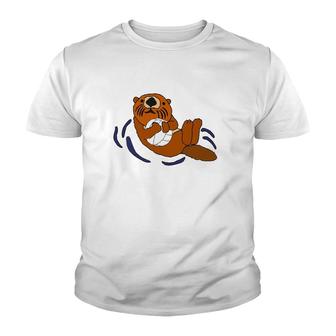 Funny Sea Otter Volleyball Lovers Gift Youth T-shirt | Mazezy