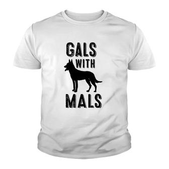 Gals With Mals Dog Lovers Gift Youth T-shirt - Thegiftio UK
