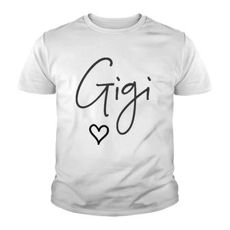Gigi Heart For Women Christmas Gift For Grandma Youth T-shirt | Mazezy