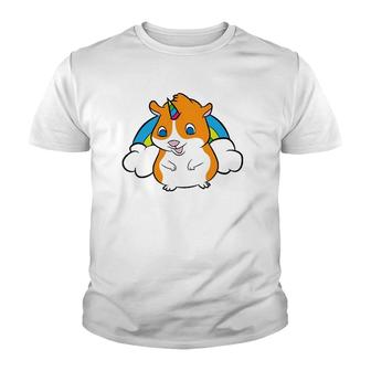 Guinea Pig Rainbow Unicorn Guinea Pig Youth T-shirt - Thegiftio UK