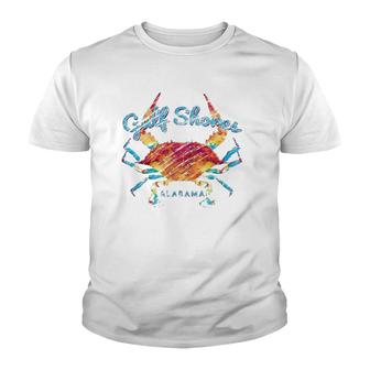 Gulf Shores Al Alabama Blue Crab Youth T-shirt | Mazezy