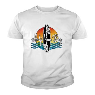Half Moon Bay Coastal California Famous Surfer Sport Souvenir Youth T-shirt | Mazezy