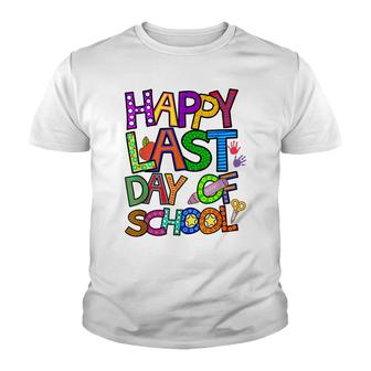 Happy Last Day Of School For Teacher Student Summer Vacation Youth T-shirt - Seseable