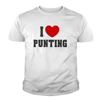 I Heart Love Punting Men Women Sport Gift Tee Youth T-shirt - Thegiftio UK