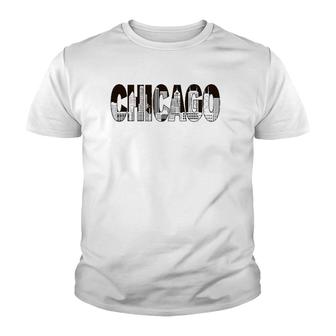 I Love Chicago Skylinestylish Graphic Design Gift Youth T-shirt - Thegiftio UK
