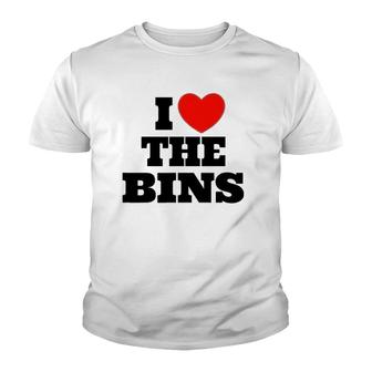 I Love The Bins Thrift Antique Store Collector Junking Youth T-shirt - Thegiftio UK