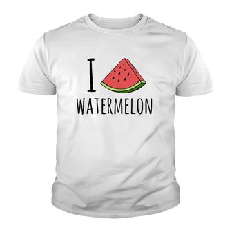 I Love Watermelon Watermelon Lover Youth T-shirt - Thegiftio UK