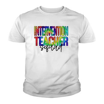Intervention Teacher Squad Back To School For Teacher Crew Youth T-shirt - Thegiftio UK