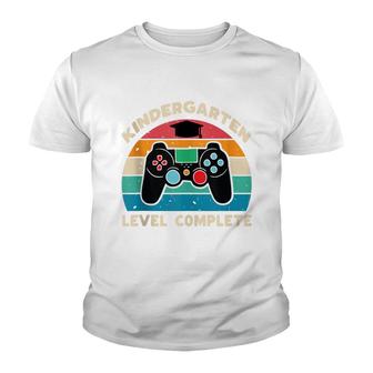 Kindergarten Level Complete Gamer Boy Kinder Graduation Gift Youth T-shirt - Thegiftio UK
