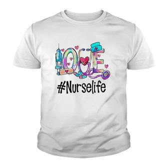 Love Nurse Life Superhero Nurse Women Youth T-shirt - Thegiftio UK