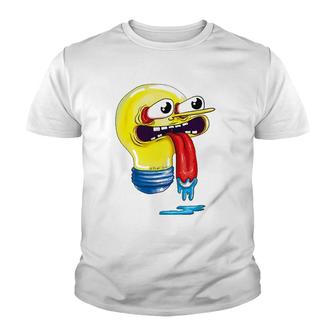 Mad Light Bulb Halloween Party Youth T-shirt - Thegiftio UK