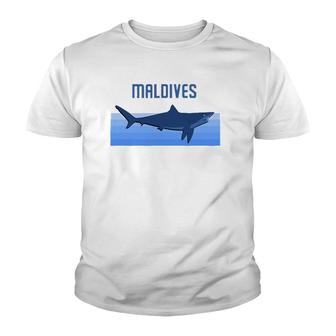 Maldives Retro Shark Souvenir Youth T-shirt - Thegiftio UK