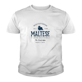 Maltese Gift Vintage Maltese Raglan Baseball Tee Youth T-shirt - Thegiftio UK
