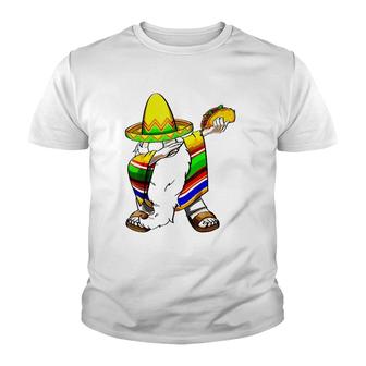 Mexican Dabbing Gnome Cinco De Mayo Poncho Sombrero Taco Youth T-shirt - Seseable