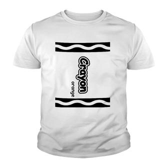 Orange Crayon Easy Halloween Costume Cute V2 Youth T-shirt - Thegiftio UK