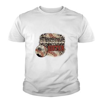 Original Baseball Sister Design Great Black Graphic Youth T-shirt - Seseable