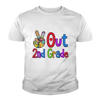 Peace Out 2Nd Grade Last Day Of School Second Grade Youth T-shirt - Seseable