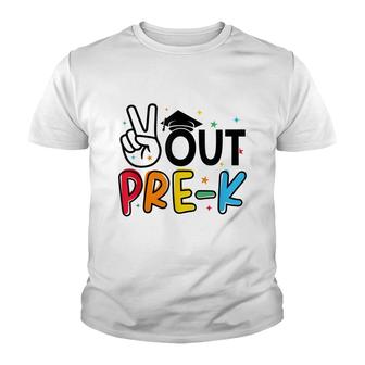 Peace Out Pre-K - Last Day Of School Pre-K Graduate Youth T-shirt - Thegiftio UK
