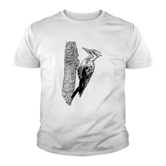 Pileated Woodpecker Bird Lover Gift Youth T-shirt | Mazezy