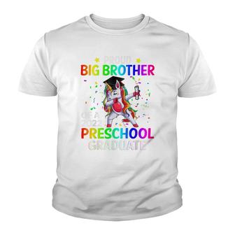 Proud Big Brother Of A 2022 Preschool Graduate Unicorn Youth T-shirt - Thegiftio UK