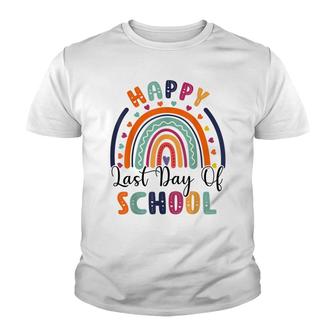 Rainbow Happy Last Day Of School Teacher Student Graduation V4 Youth T-shirt - Thegiftio UK