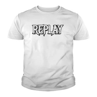 Replay Whites Text Gift Youth T-shirt | Mazezy UK