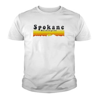Retro Vintage Spokane Washington Vacation Youth T-shirt - Thegiftio UK