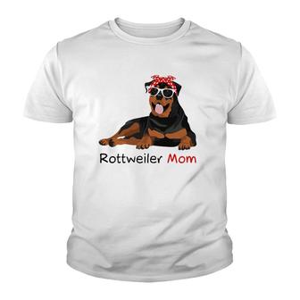 Rottweiler Mom Bandana Womens Rottweiler Dog Youth T-shirt - Thegiftio UK