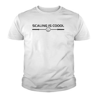 Scaling Is Cool Smiling Barbell Youth T-shirt - Thegiftio UK