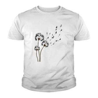 Schnauzer Flower Fly Dandelion Schnauzer Funny Dog Lover Youth T-shirt - Thegiftio UK