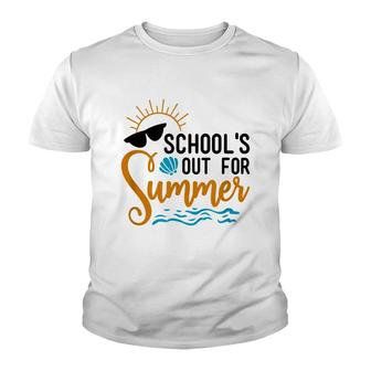 Schools Out For Summer Vacation Last Day Of School Teacher Youth T-shirt - Thegiftio UK