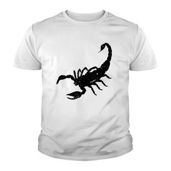 Scorpion Animal Distressed Vintage Look Silhouette Scorpio Youth T-shirt | Mazezy