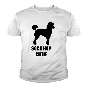 Sock Hop Cutie 50S Costume Black Poodle Youth T-shirt - Thegiftio UK